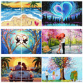Ctosree 12 Pcs Valentine Pre Drawn Canvas Painting Boards 8x10 Inch Scenery by Deal US