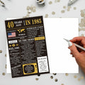 Detuca 40th Birthday Card Funny Gifts Decorations for Men Women DTK-62 by Deal US
