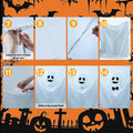 Waybas Ghost Halloween Candy Bowl LED Lights Outdoor 47" Tall White by Deal US