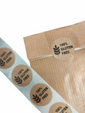 Kraft Gluten Free Food Stickers Small 500 Units Adhesive Labels by Deal US
