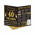 Detuca 40th Birthday Card Funny Gifts Decorations for Men Women DTK-62 by Deal US