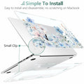 DONGKE MacBook Pro 16 Inch Case 2024 2023 2021 Pro Max Blue Flowers by Deal US