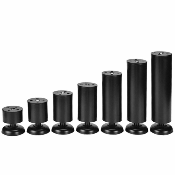 Lheng Stainless Steel Adjustable Furniture Legs Black 18cm 2 Pcs by Deal US