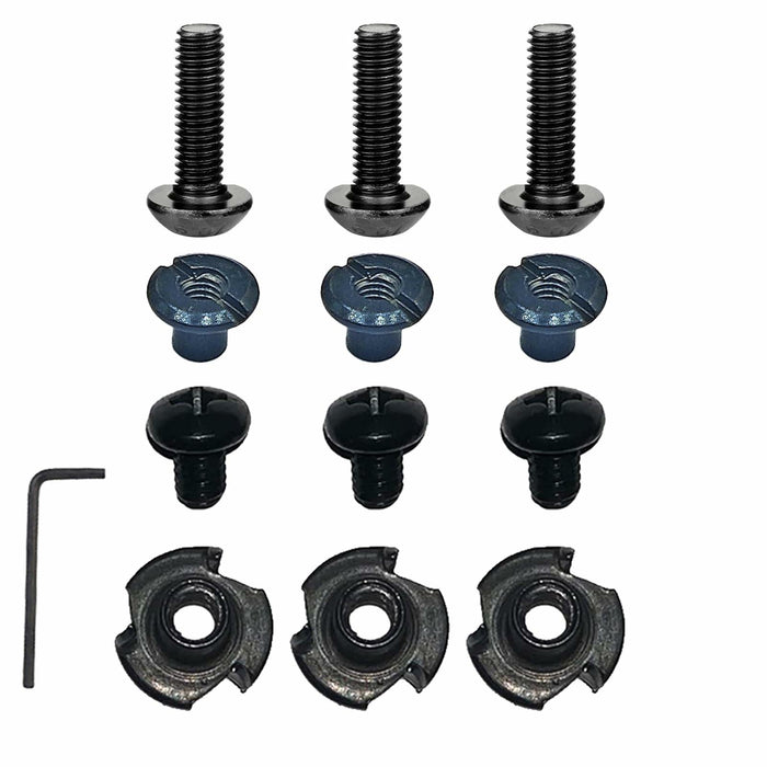 WGLILO #8-32 Three-Claw T-Nut Zinc Hexagon Socket Cross Screw by Deal US