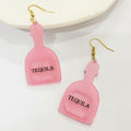 Caiyao Bohemia Acrylic Glitter Tropical Drink Cup Drop Earrings D Pink 2 by Deal US