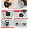 Lheng Stainless Steel Adjustable Furniture Legs Black 18cm 2 Pcs by Deal US