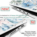 DONGKE MacBook Pro 16 Inch Case 2024 2023 2021 Pro Max Blue Flowers by Deal US