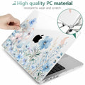 DONGKE MacBook Pro 16 Inch Case 2024 2023 2021 Pro Max Blue Flowers by Deal US