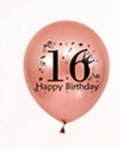 Generic Party Store Plus 16th Birthday Balloons 15pc 12in Rose Gold Confetti by Deal US