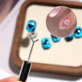 KooluWin 5 Pack Heart Cat Eye Gel Polish Magnets Black with Y-Shaped Guide by Deal US