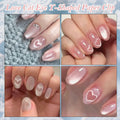 KooluWin 5 Pack Heart Cat Eye Gel Polish Magnets Black with Y-Shaped Guide by Deal US