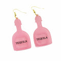 Caiyao Bohemia Acrylic Glitter Tropical Drink Cup Drop Earrings D Pink 2 by Deal US