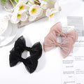 YanJie Baby Girls Hair Bows Pink Blue Tulle Lace Clips Pack of 2 by Deal US