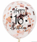 Generic Party Store Plus 16th Birthday Balloons 15pc 12in Rose Gold Confetti by Deal US