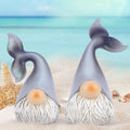 Hodao 2 Set Summer Ocean Gnome Resin Figurines Mermaid Grey Scandinavian by Deal US