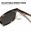 mosanana Polarized Round Sunglasses Small Tortoise Grey Casual Women MS52361 by Deal US