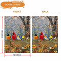 KIMPUDSEN Cardinal Birds Fall Garden Flag 12x18 Inch Double Sided Autumn by Deal US