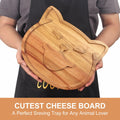 Renawe Decorative Acacia Wood Cheese Plate Serving Tray Large Solid Wood by Deal US