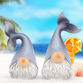 Hodao 2 Set Summer Ocean Gnome Resin Figurines Mermaid Grey Scandinavian by Deal US