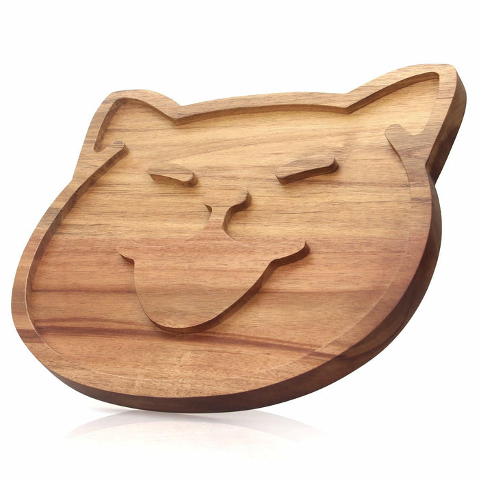 Renawe Decorative Acacia Wood Cheese Plate Serving Tray Large Solid Wood by Deal US