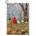 KIMPUDSEN Cardinal Birds Fall Garden Flag 12x18 Inch Double Sided Autumn by Deal US