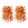 ZFProcess Artificial Fall Daisy Mums Silk Flowers 2PCS Fall Orange UV Resistant by Deal US