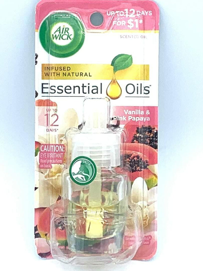 Air Wick Plug-in Scented Oil Refill Vanilla & Pink Papaya 1ct Essential Oils by Deal US
