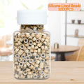 coloryoung 1000pcs 5mm Silicone Lined Micro Beads Hair Extensions Dark Brown by Deal US