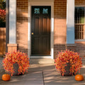 ZFProcess Artificial Fall Daisy Mums Silk Flowers 2PCS Fall Orange UV Resistant by Deal US