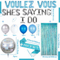 JeVenis Dancing Queen Balloons Banner Bachelorette Party Silver Blue 3 by Deal US