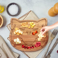 Renawe Decorative Acacia Wood Cheese Plate Serving Tray Large Solid Wood by Deal US