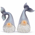Hodao 2 Set Summer Ocean Gnome Resin Figurines Mermaid Grey Scandinavian by Deal US