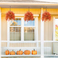ZFProcess Artificial Fall Daisy Mums Silk Flowers 2PCS Fall Orange UV Resistant by Deal US