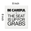 Heijie Humorous Bathroom Canvas Wall Art Framed Print 8x8 Inch Wood Modern by Deal US