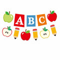 HYELNHUA ABC Apple Alphabet Party Banner Red Pink Back to School Decor by Deal US