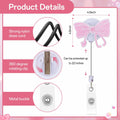 Kimoli Embroidery Pink Bow Nurse Badge Reel Retractable Pink Clip by Deal US