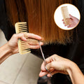 Alrhso Bamboo Wide Tooth Comb for Curls Beard Hair No Handle Detangler by Deal US