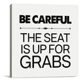Heijie Humorous Bathroom Canvas Wall Art Framed Print 8x8 Inch Wood Modern by Deal US