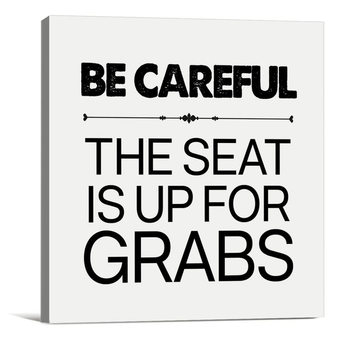 Heijie Humorous Bathroom Canvas Wall Art Framed Print 8x8 Inch Wood Modern by Deal US