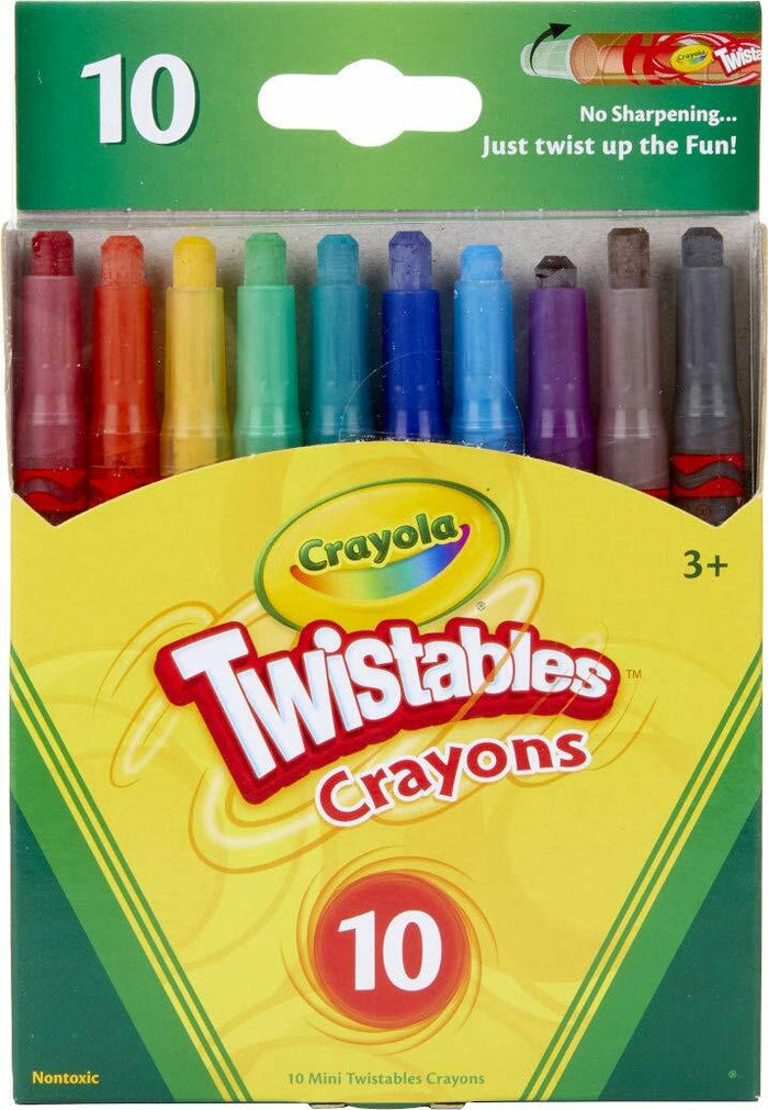 Crayola Twistables Crayons Coloring Set, Twist Up Crayons for Kids, 10 Count by Deal US