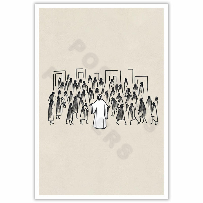 ZETCGSH Vintage Jesus Canvas Wall Art Poster 12x16 in Unframed by Deal US