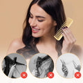 Alrhso Bamboo Wide Tooth Comb for Curls Beard Hair No Handle Detangler by Deal US