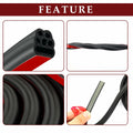CXCCOI 16.4Ft Automotive Weather Stripping Car Door Seal Strip Black by Deal US