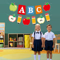 HYELNHUA ABC Apple Alphabet Party Banner Red Pink Back to School Decor by Deal US