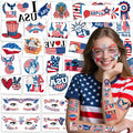 eboozone 4th of July Temporary Tattoos 68pcs Patriotic USA Flag Red/Blue by Deal US