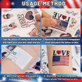 eboozone 4th of July Temporary Tattoos 68pcs Patriotic USA Flag Red/Blue by Deal US