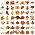 QQUK Thanksgiving Pumpkin Stickers Pack 100 Pcs Waterproof Brown Fall Decals by Deal US