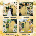Paready Outdoor Gold Arch Backdrop Stands Pack of 2 Shiny Tropical Frame by Deal US