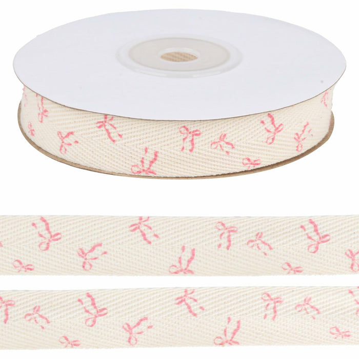 Luhiew Pink Cotton Bow Ribbon 3/5 Inch 10 Yards Craft Gift Wrap by Deal US
