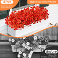 INQCMY Artificial Fall Flowers 12 Bundles Faux Pansies Orange UV Resistant by Deal US